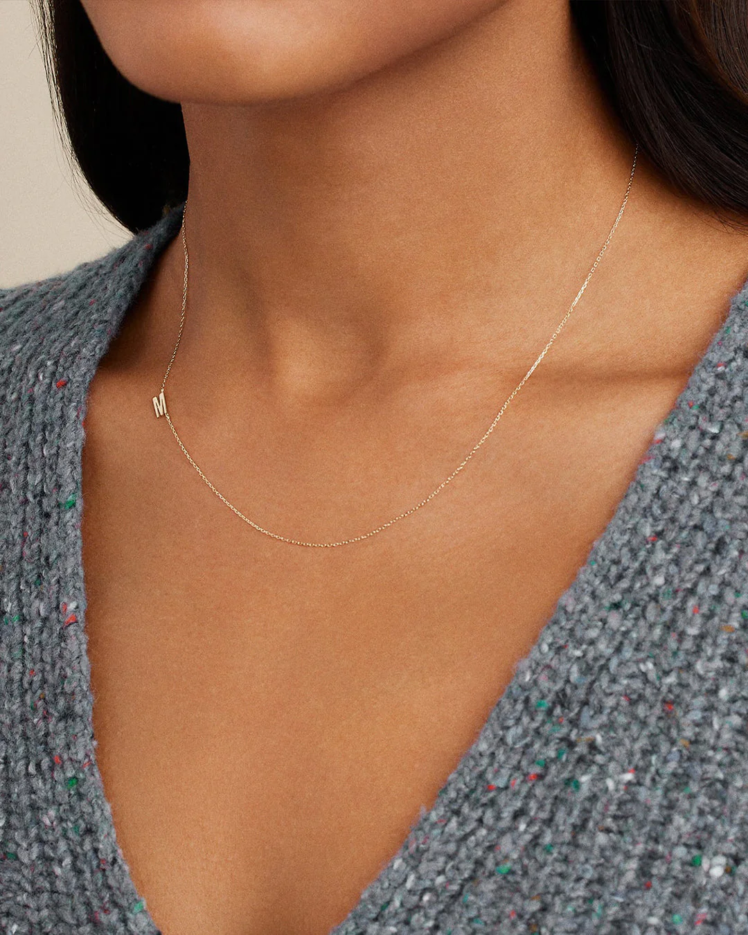 14k Gold Alphabet Necklace - Image 50