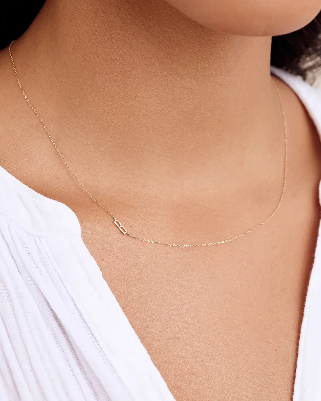 14k Gold Alphabet Necklace - Image 6