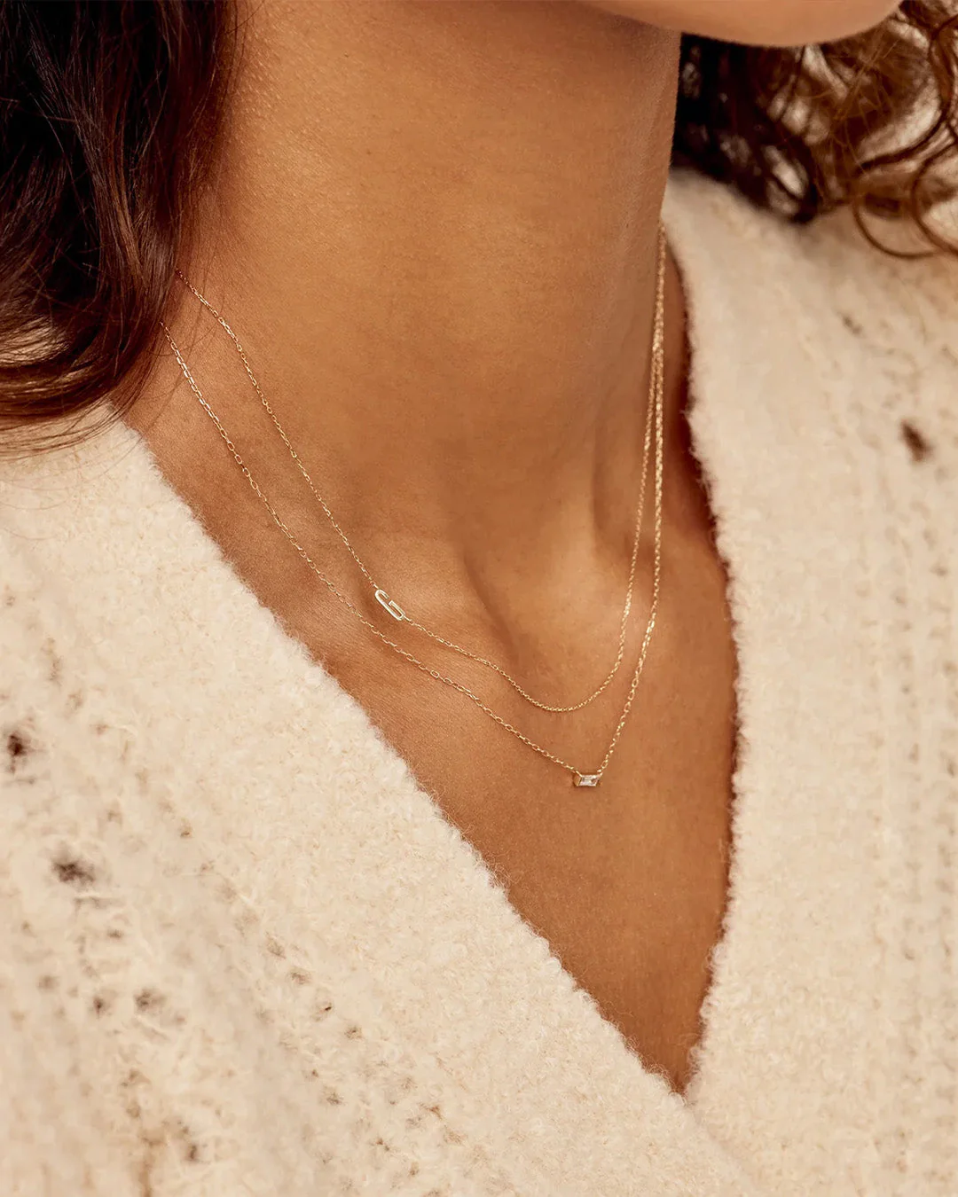 14k Gold Alphabet Necklace - Image 73