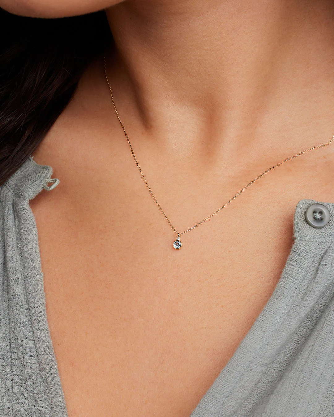 14k Gold Birthstone Necklace - Image 11