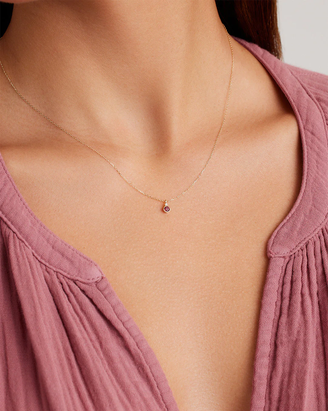 14k Gold Birthstone Necklace - Image 29