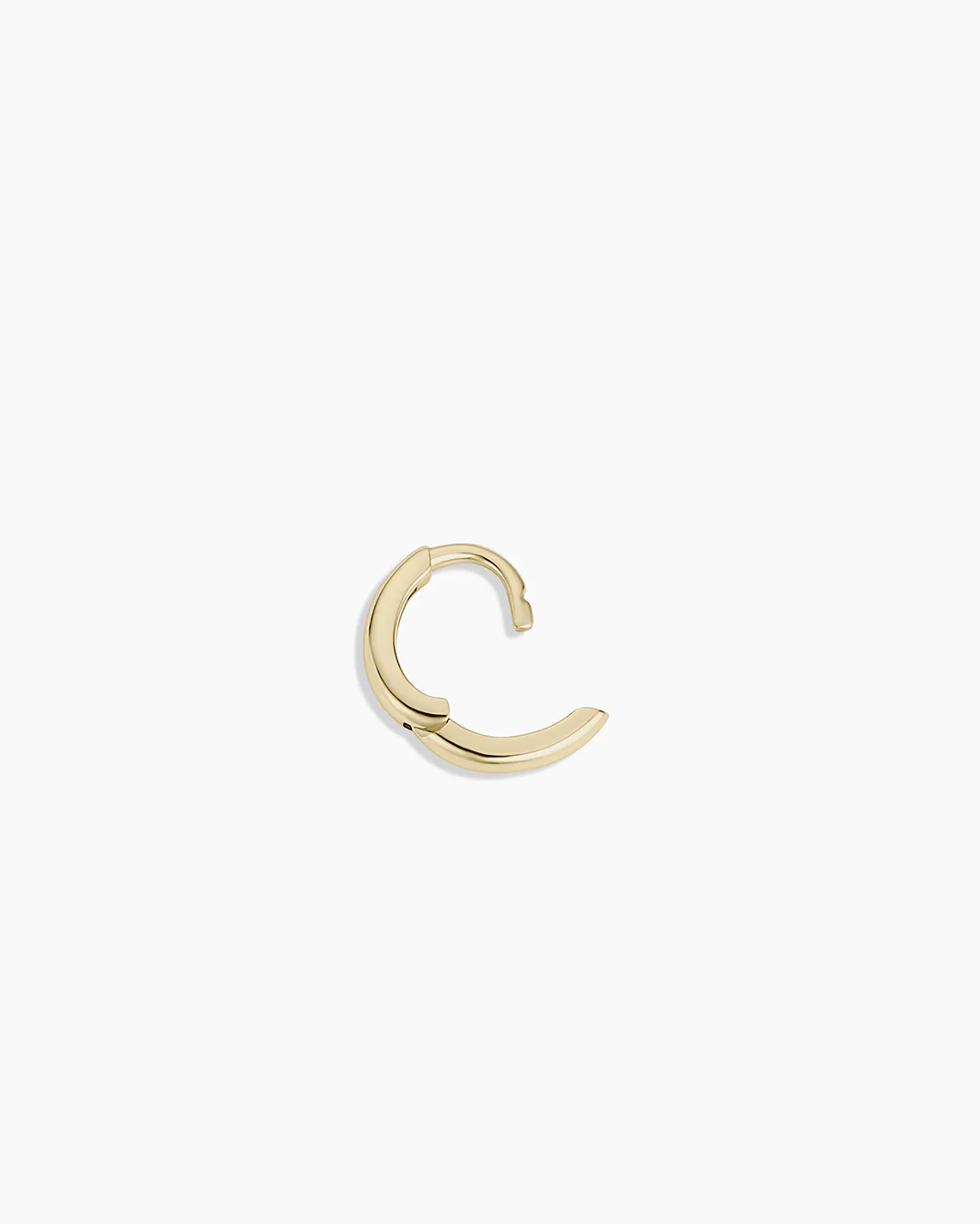 14k Gold Everyday Oval Single Huggie - Image 2