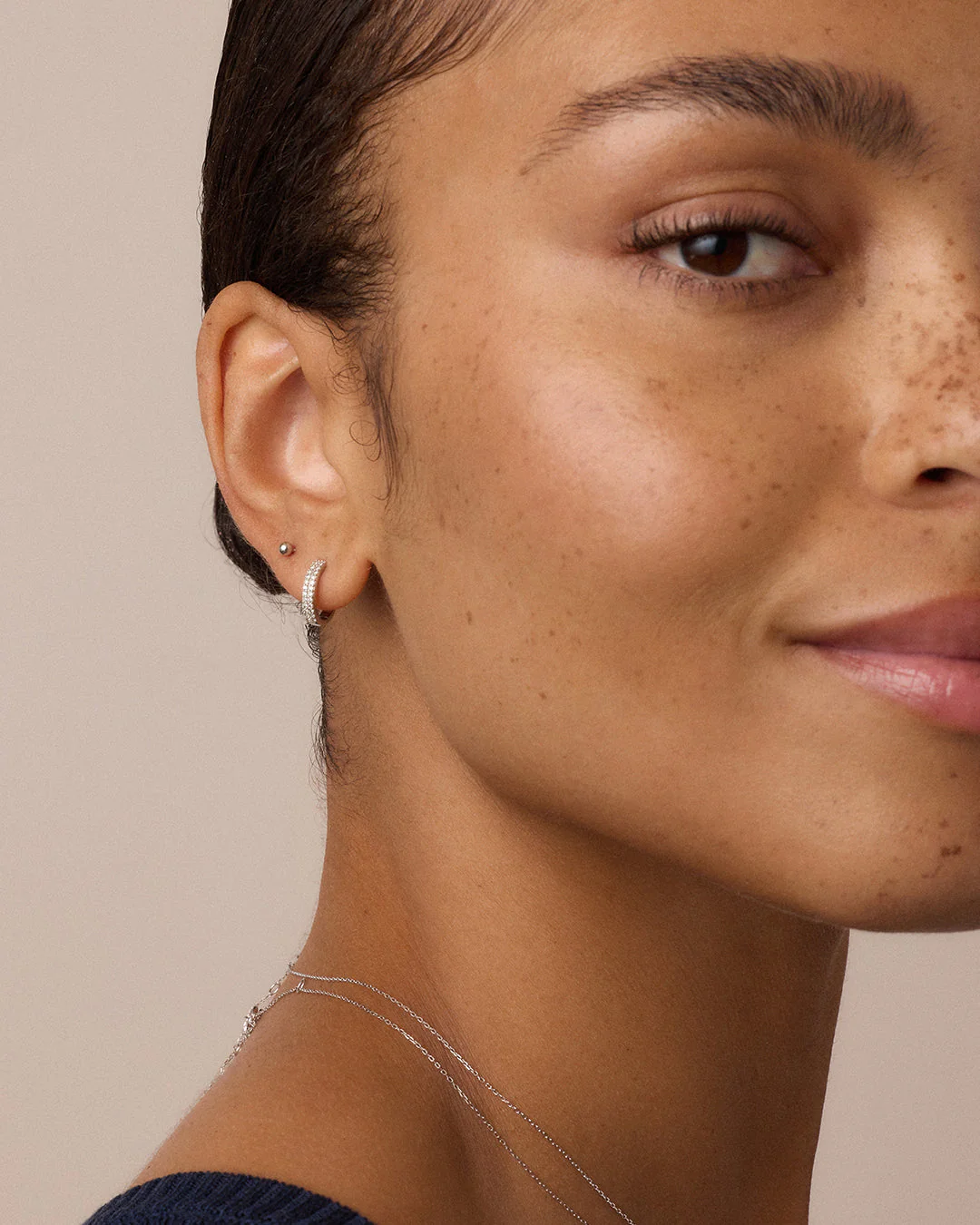 14k Gold Newport Flat Back Single Stud - Image 6