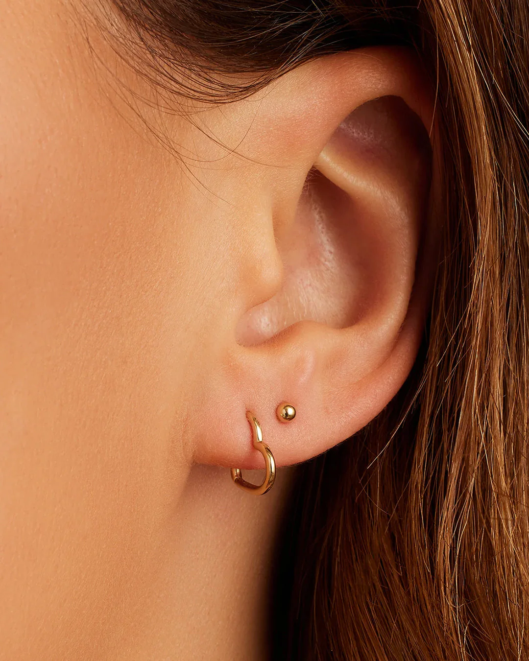 14k Gold Newport Flat Back Studs - Image 2