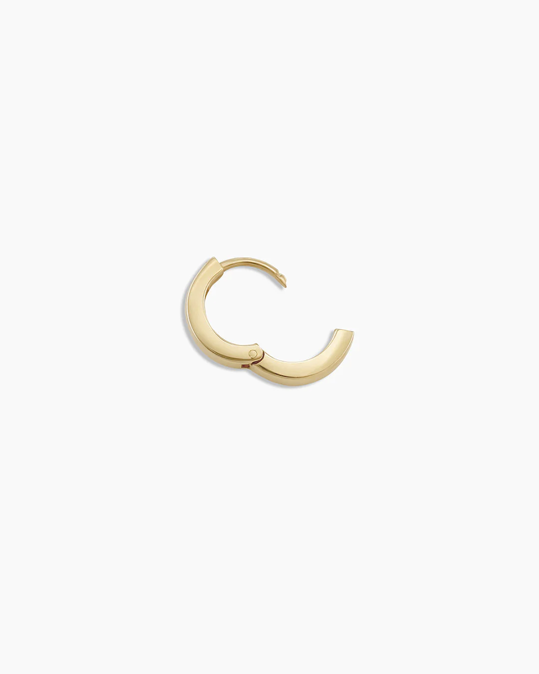 14k Gold Rose Single Huggie - Image 4