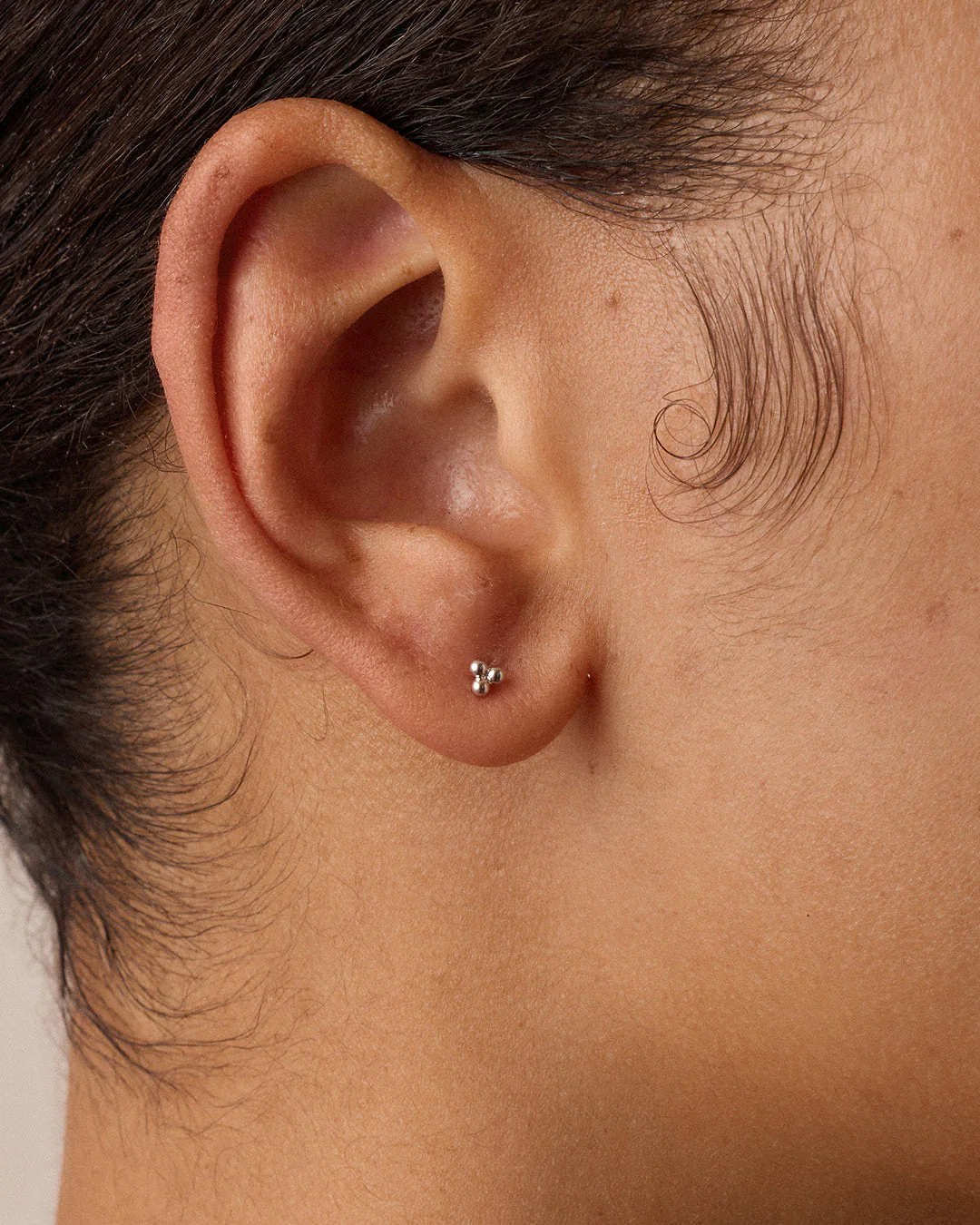 14k Gold Trio Flat Back Studs - Image 6
