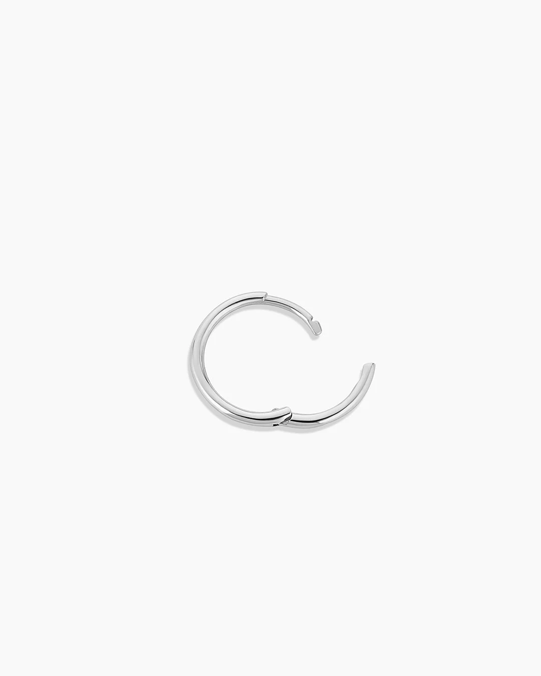 14k White Gold Classic Single Huggie - Image 9