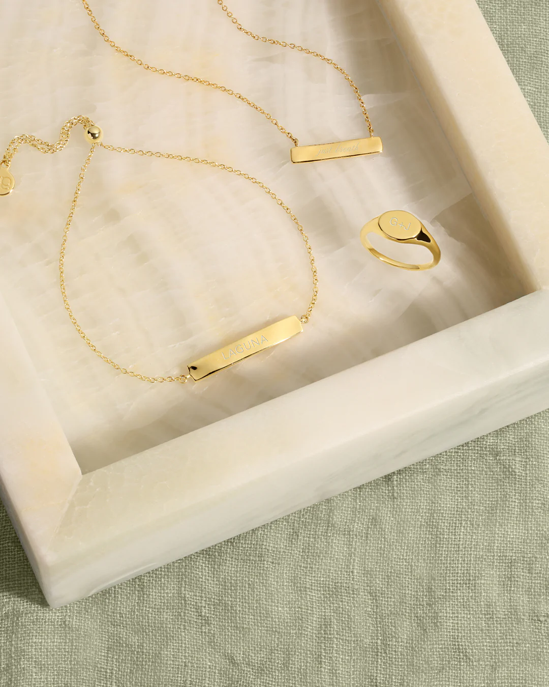 Bespoke Plate Necklace (gold) - Image 4