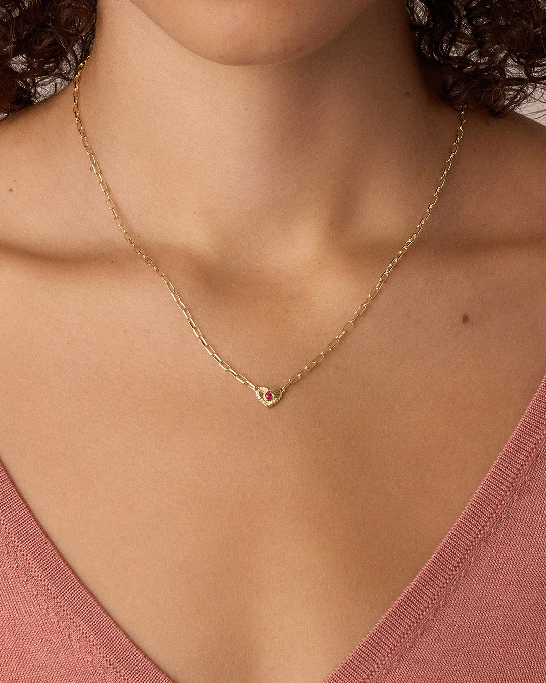 Birthstone Heart Necklace - Image 6