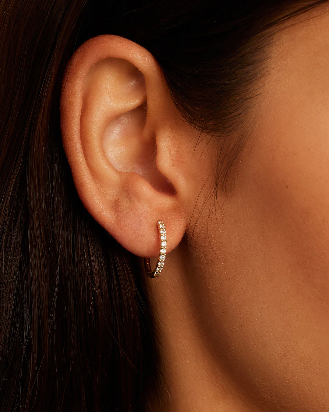 Diamond 15mm Single Hoop - Image 2