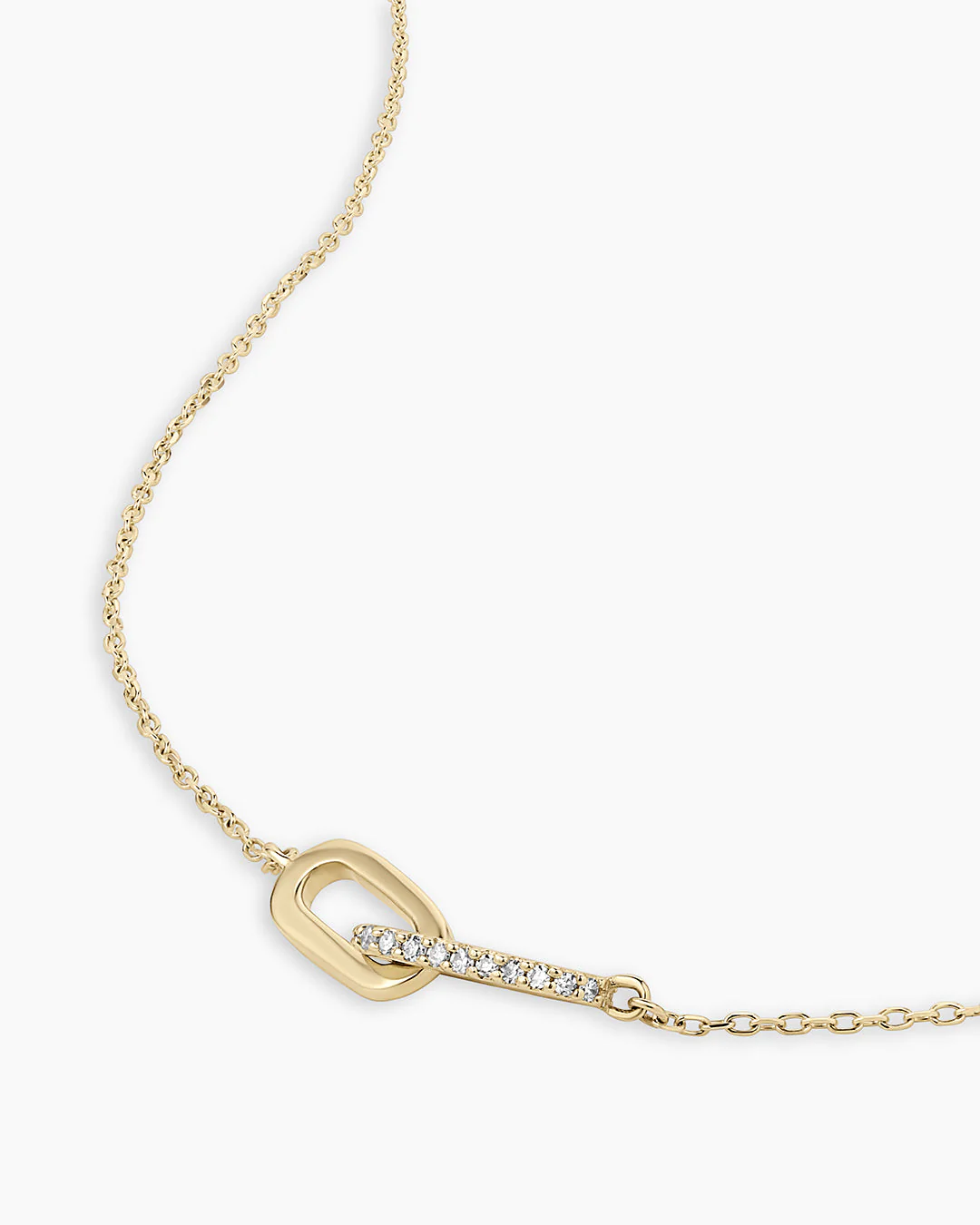 Diamond Bond Interlocking Link Necklace - Image 9