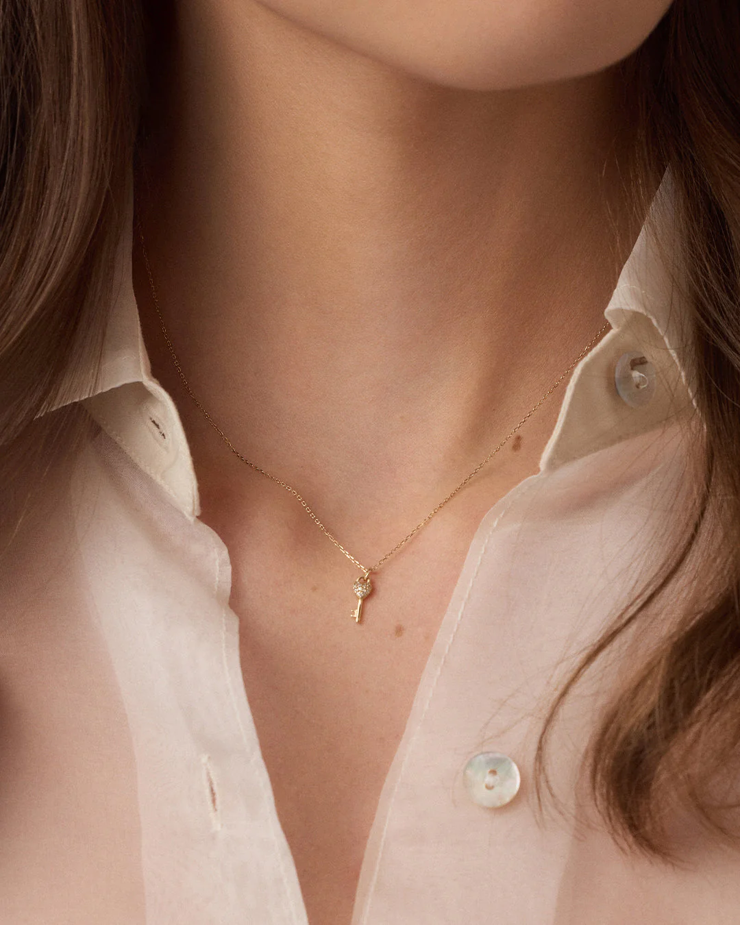 Diamond Bond Key Necklace - Image 2