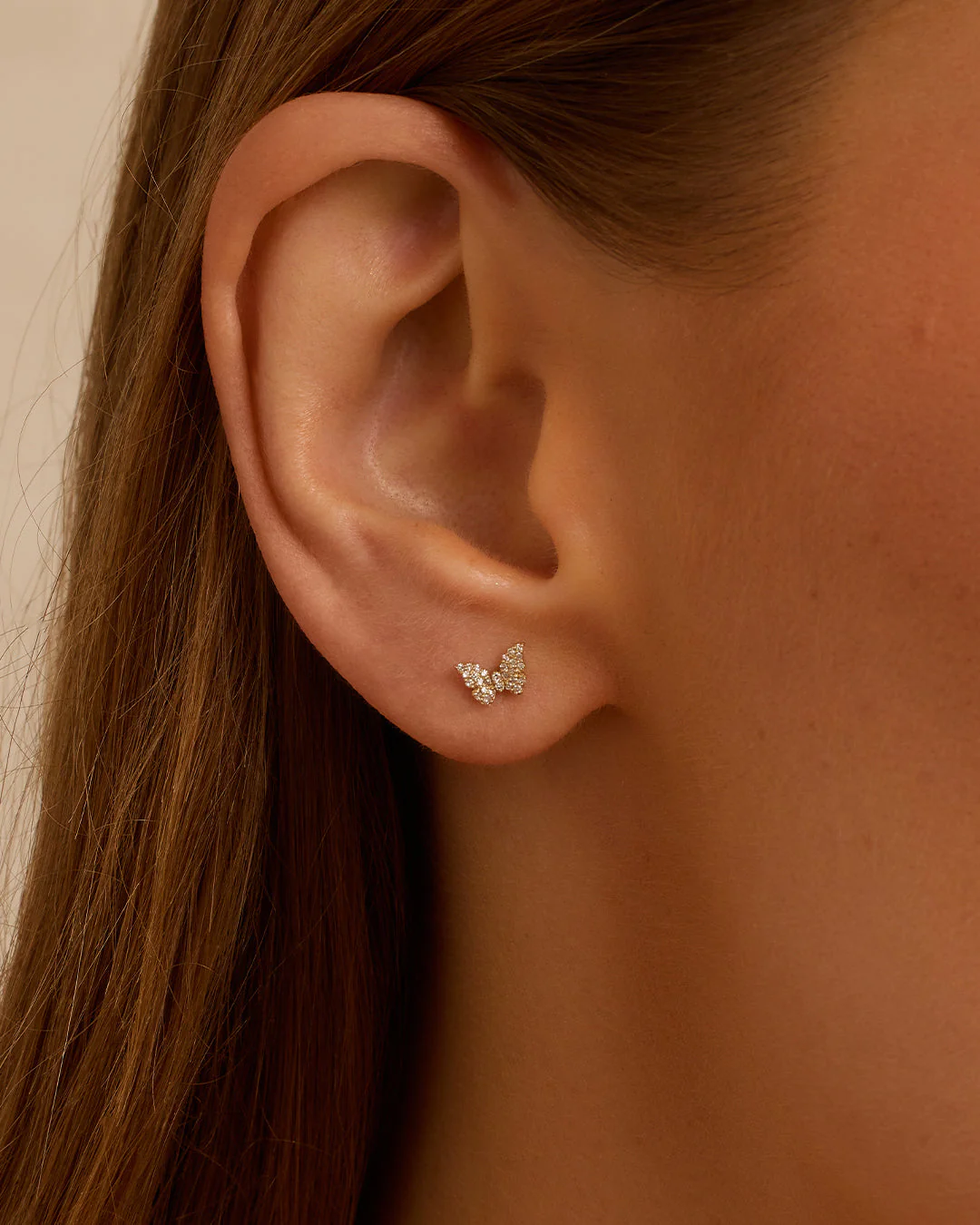 Diamond Butterfly Studs - Image 2