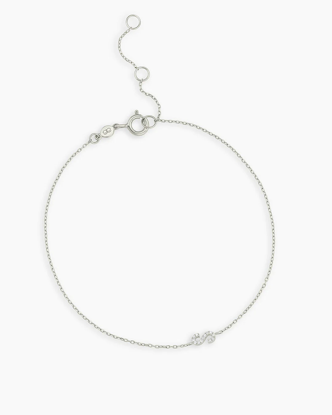 Diamond Pavé Alphabet Bracelet - Image 116