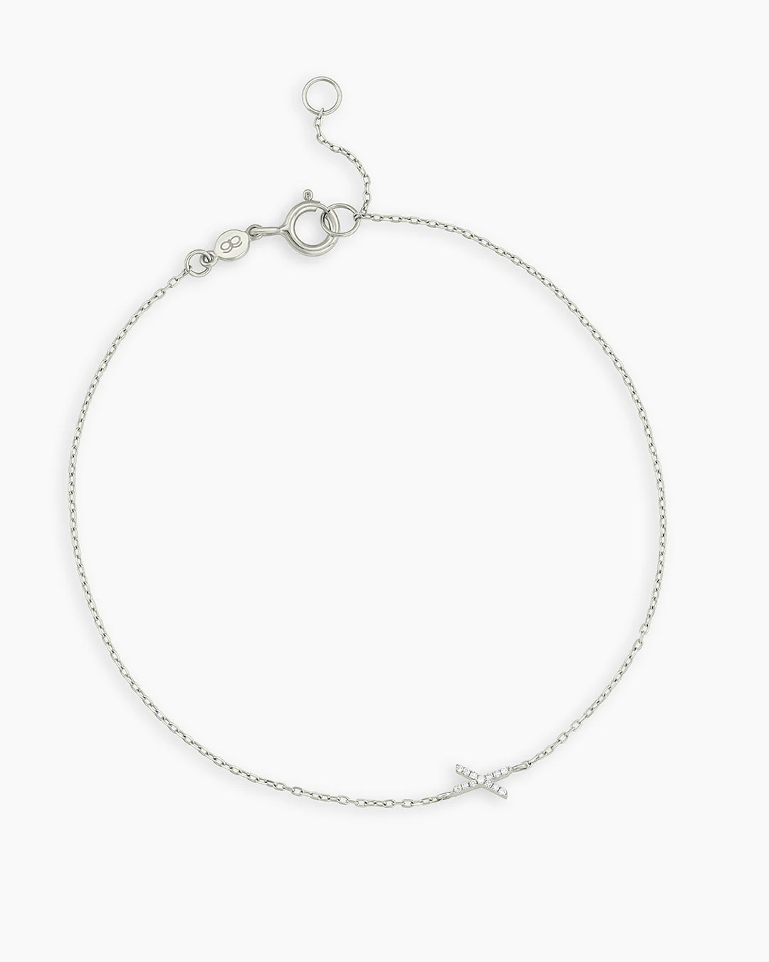 Diamond Pavé Alphabet Bracelet - Image 126