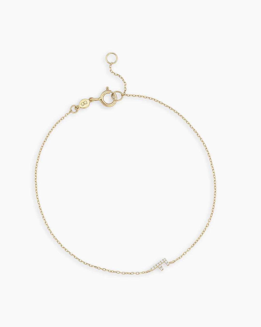 Diamond Pavé Alphabet Bracelet - Image 18