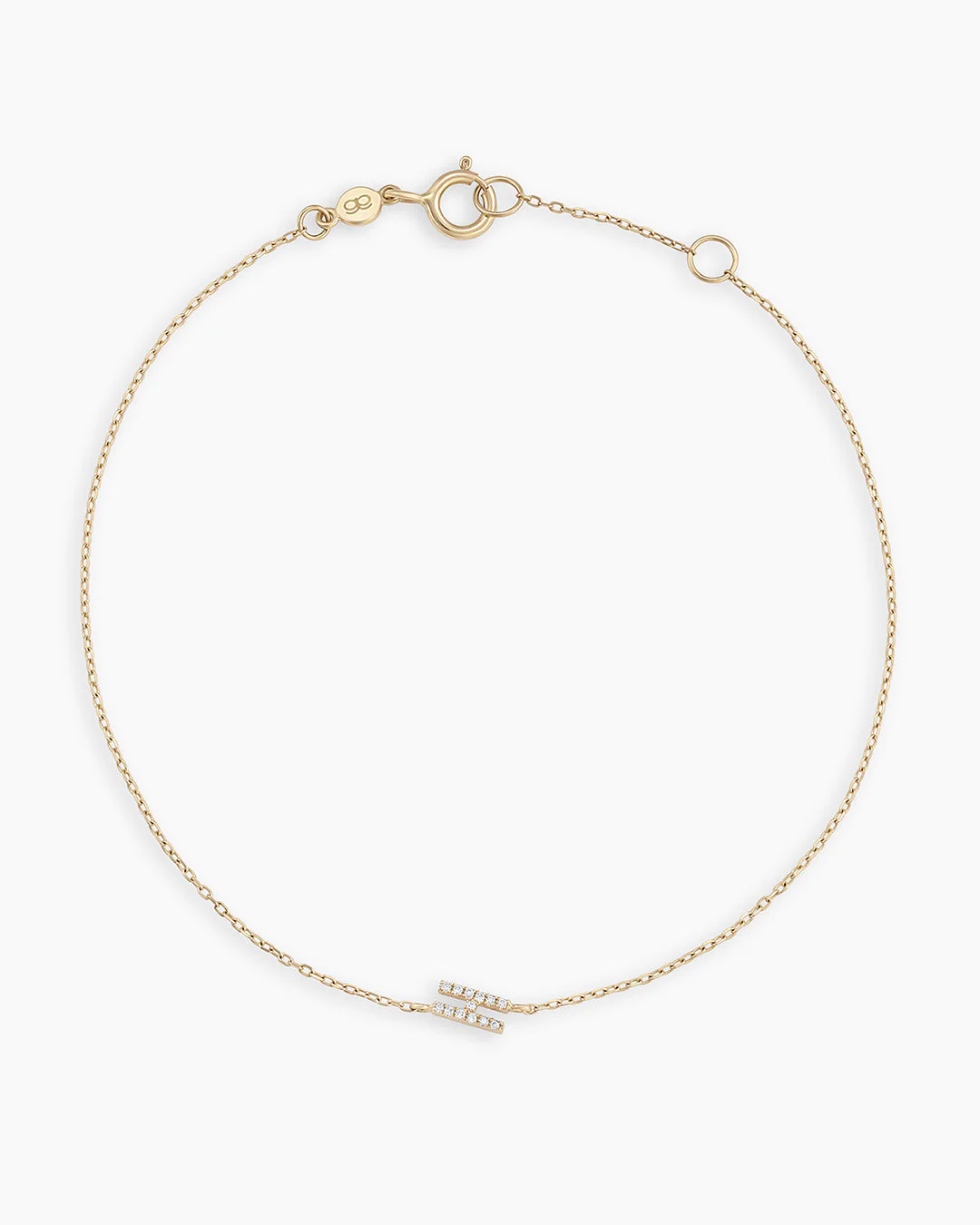 Diamond Pavé Alphabet Bracelet - Image 21