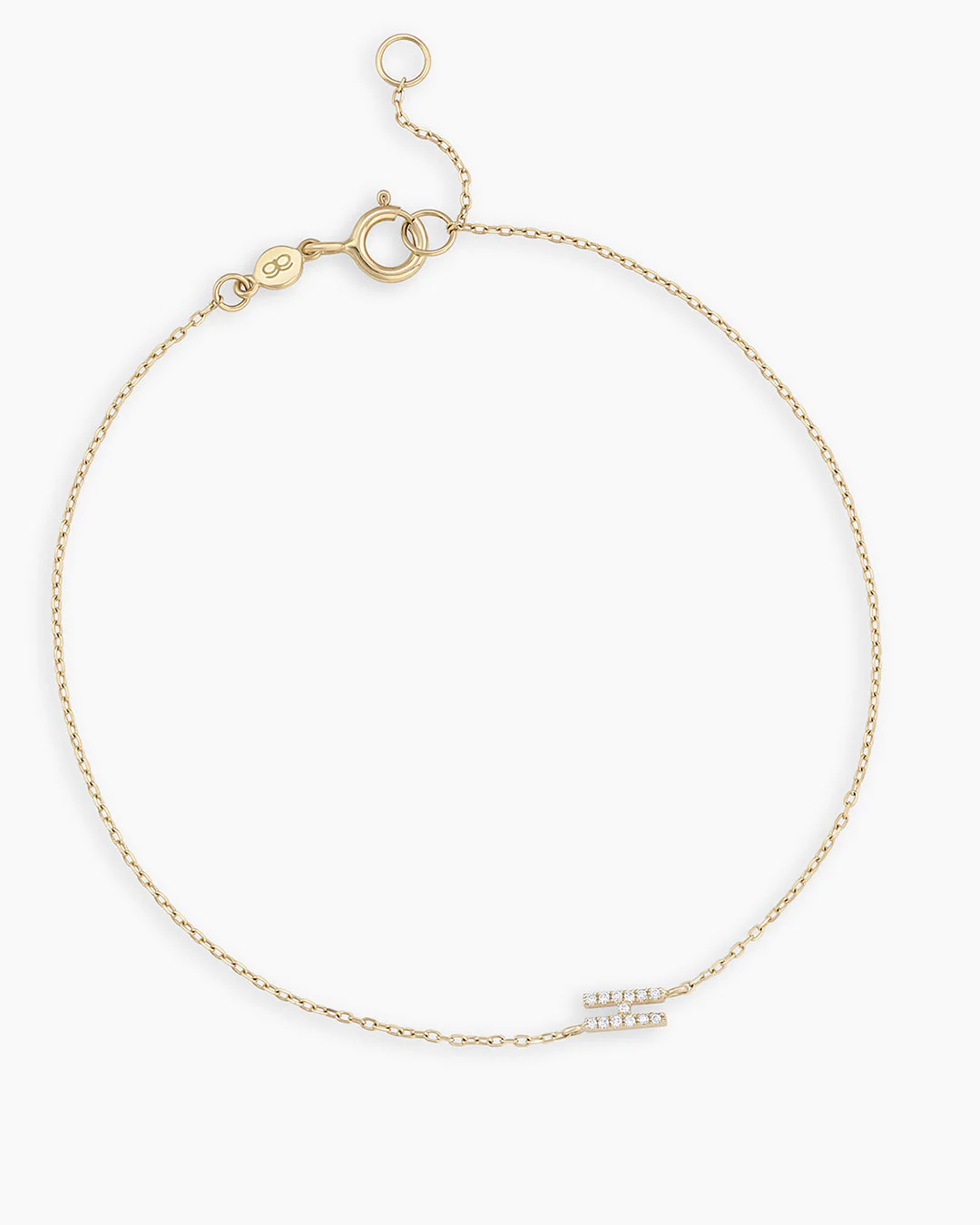 Diamond Pavé Alphabet Bracelet - Image 24