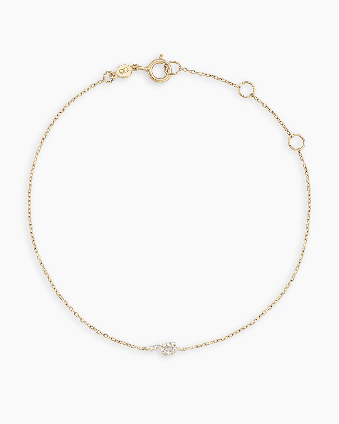 Diamond Pavé Alphabet Bracelet - Image 47