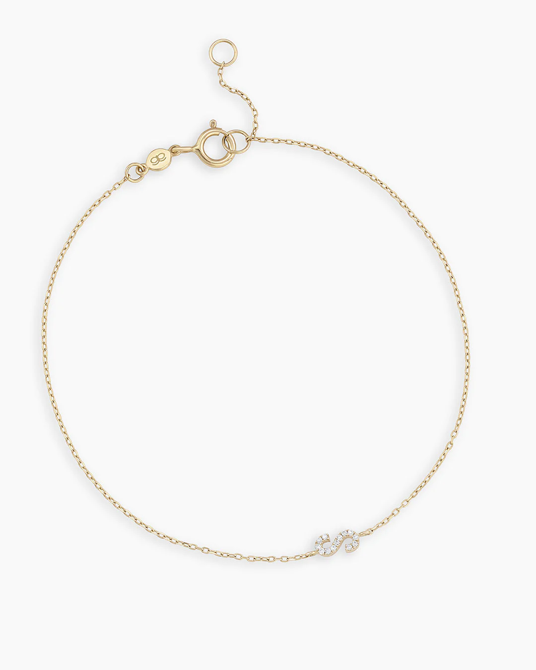 Diamond Pavé Alphabet Bracelet - Image 58