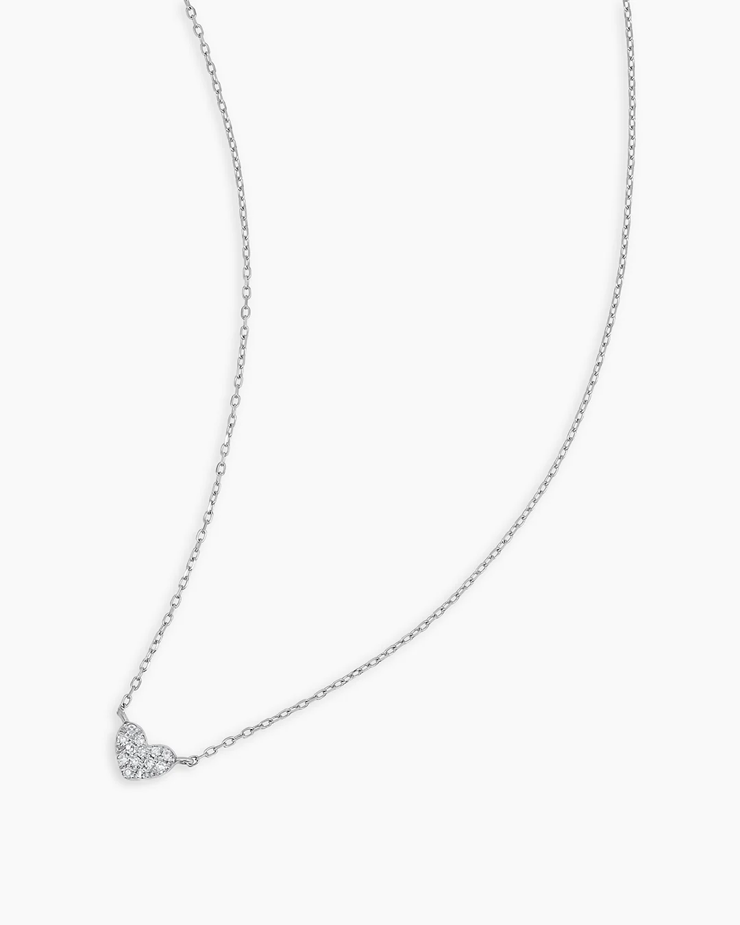 Diamond Pavé Mini Heart Necklace - Image 8