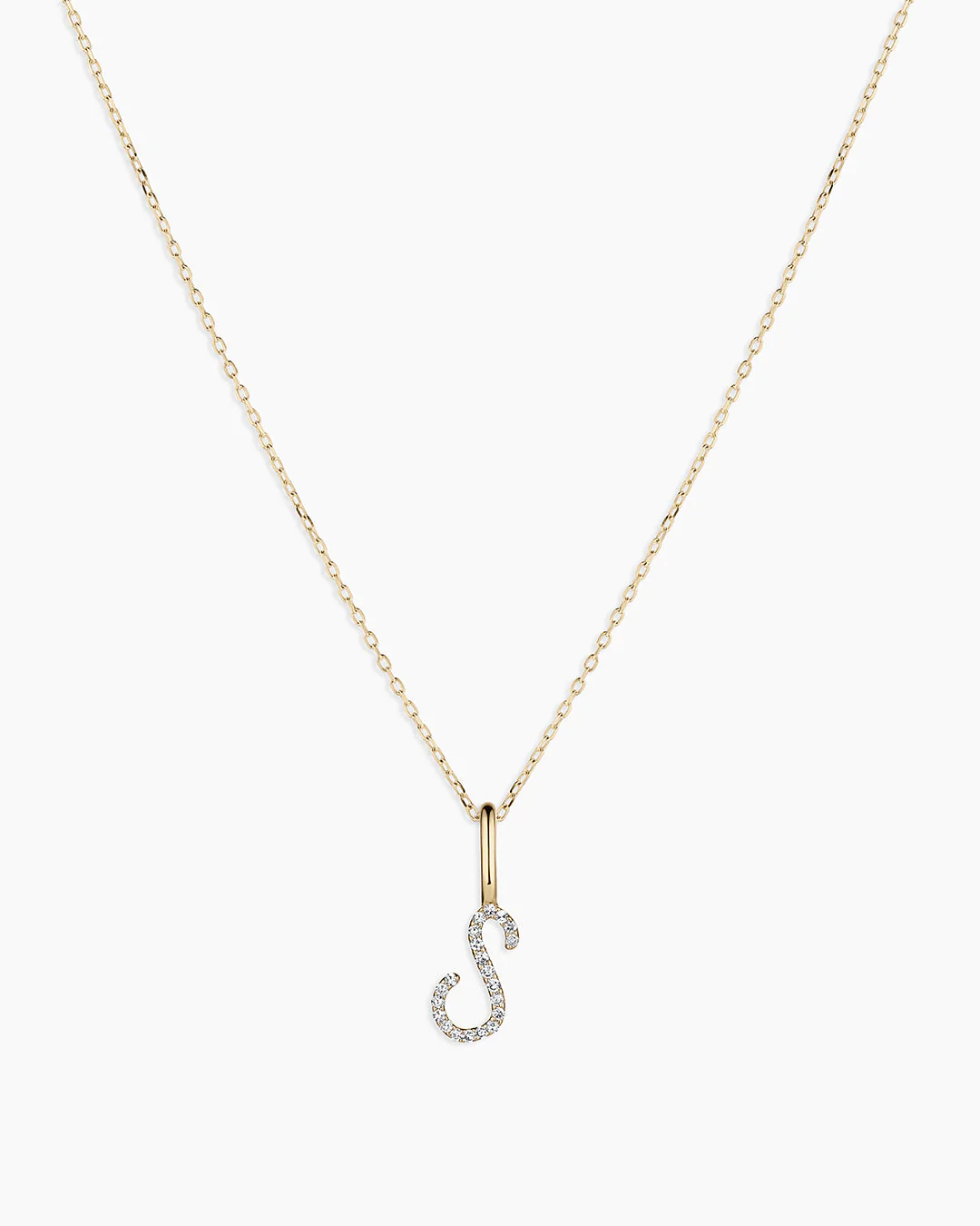 Diamond Script Alphabet Charm Necklace - Image 73