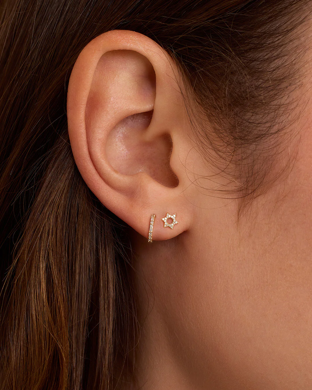 Diamond Star of David Studs - Image 3