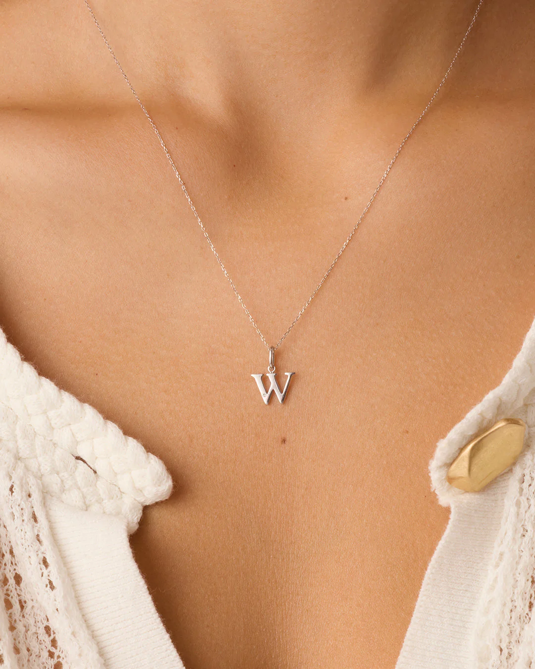 Diamond Vintage Alphabet Charm Necklace - Image 192