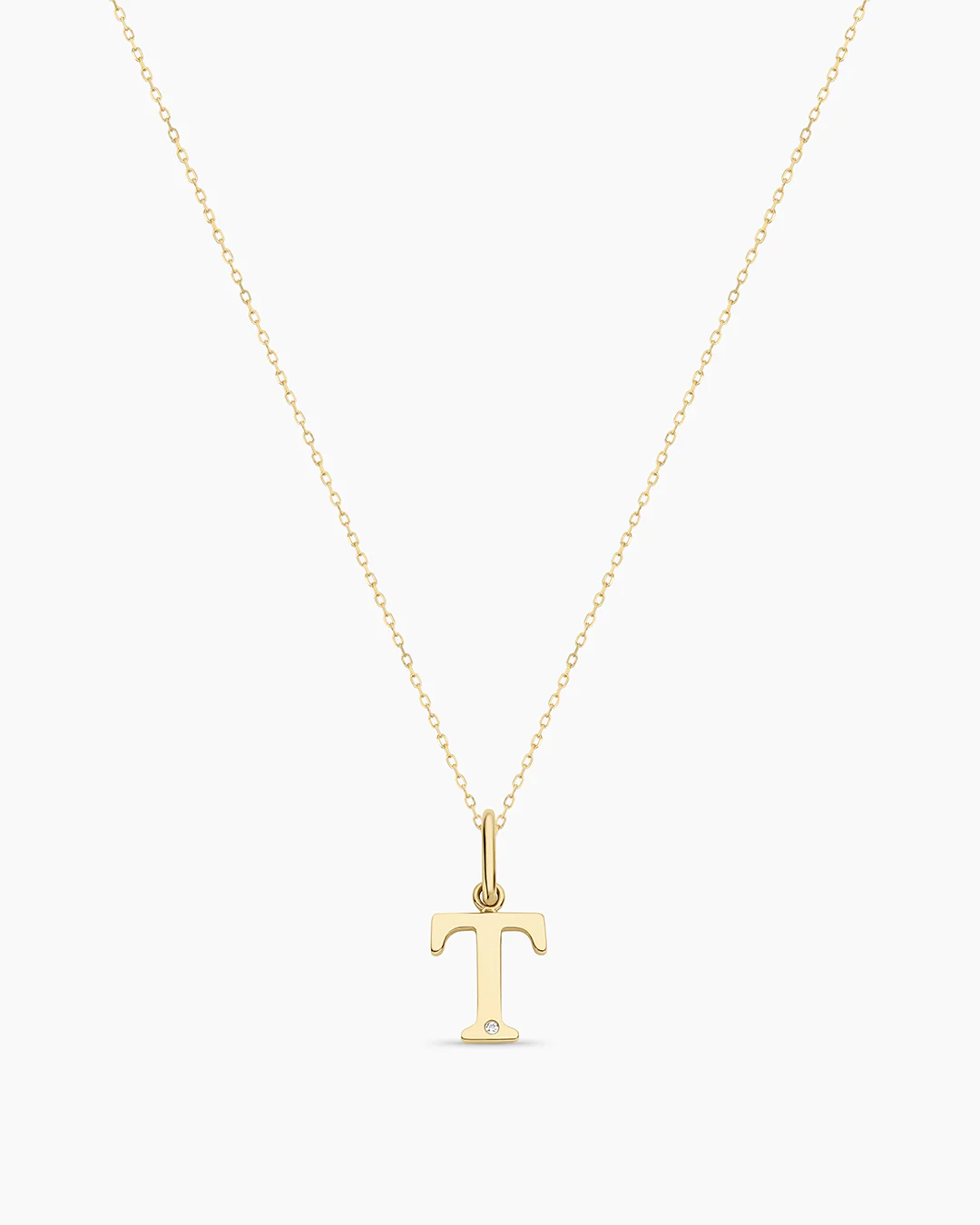 Diamond Vintage Alphabet Charm Necklace - Image 76