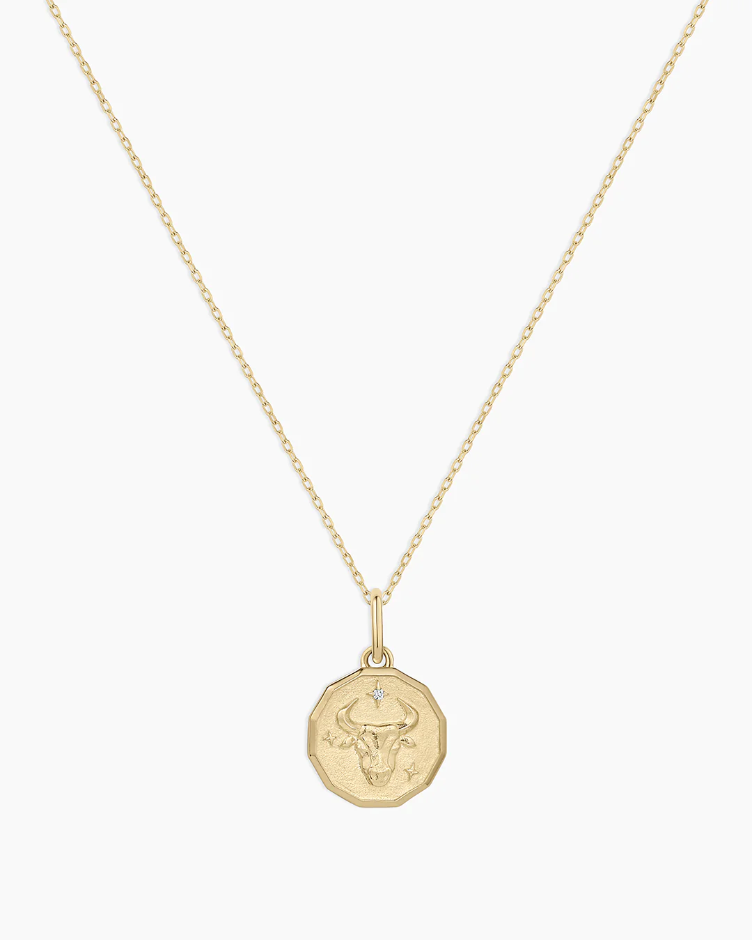 Diamond Zodiac Coin Charm Necklace - Image 11