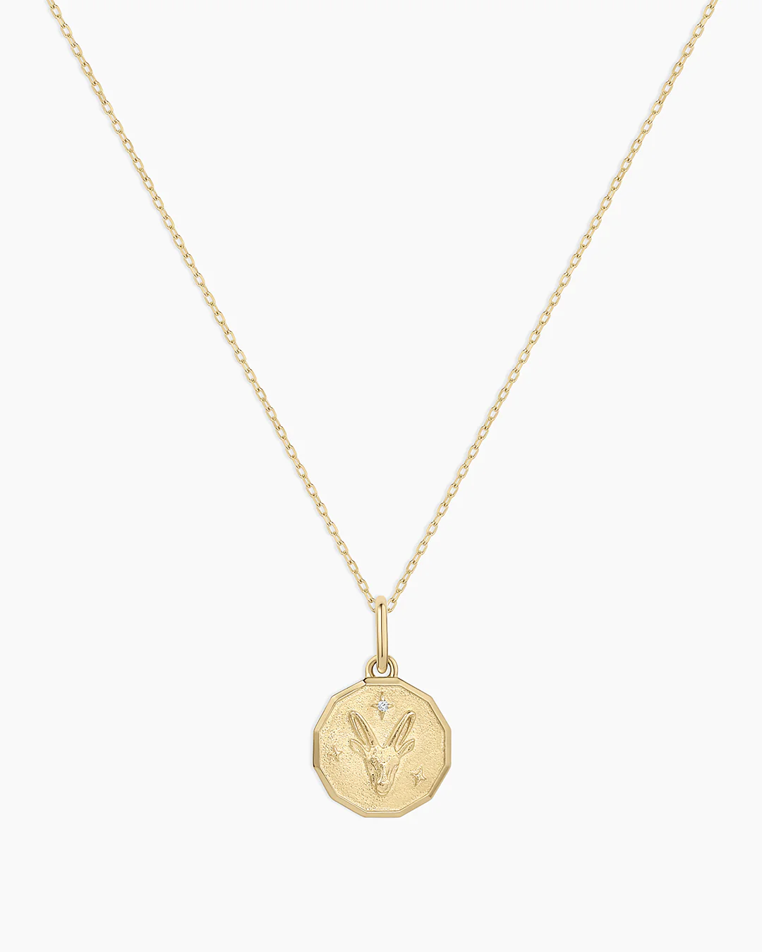 Diamond Zodiac Coin Charm Necklace - Image 12
