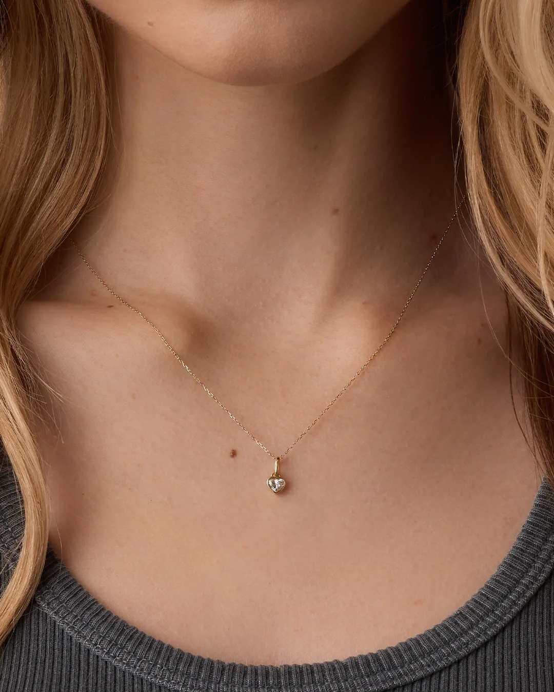 Lab Grown Diamond Heart Charm - Image 2