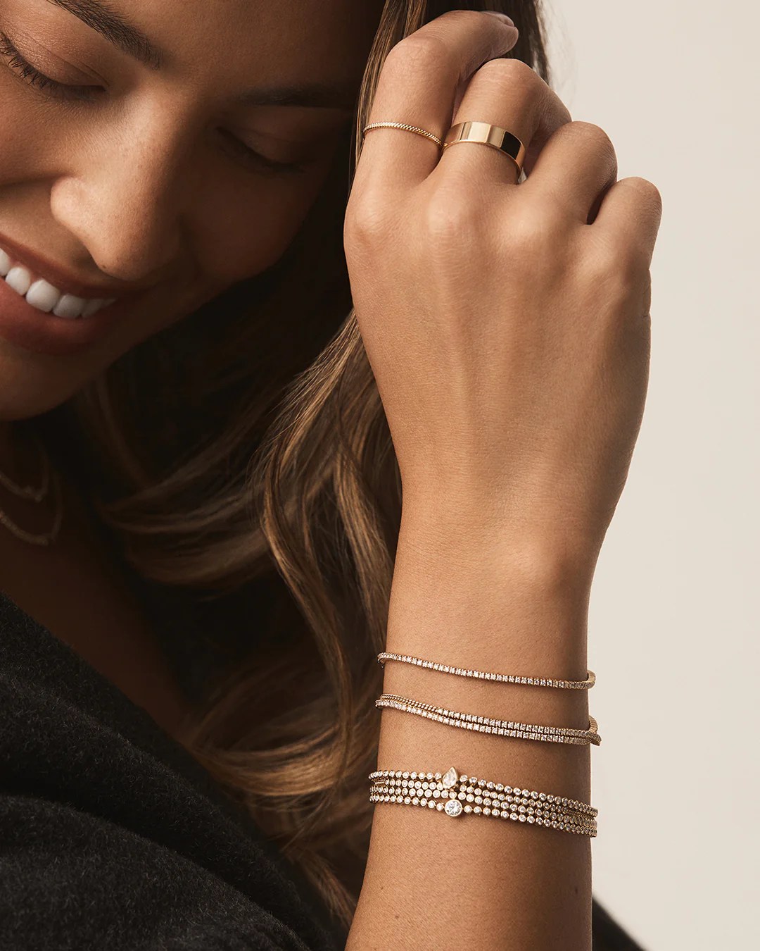 Lab Grown Diamond Pear Tennis Bracelet - Image 13