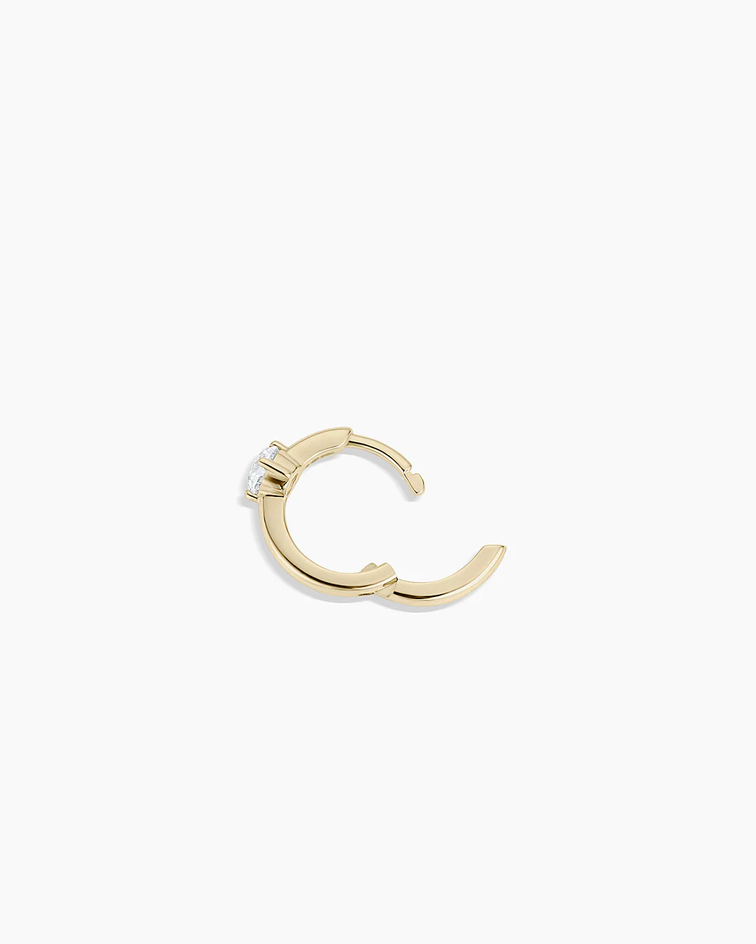 Lab Grown Diamond Solitaire Single Huggie - Image 4