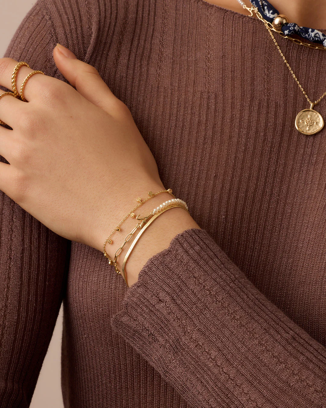 Lou Pearl Alphabet Bracelet - Image 94