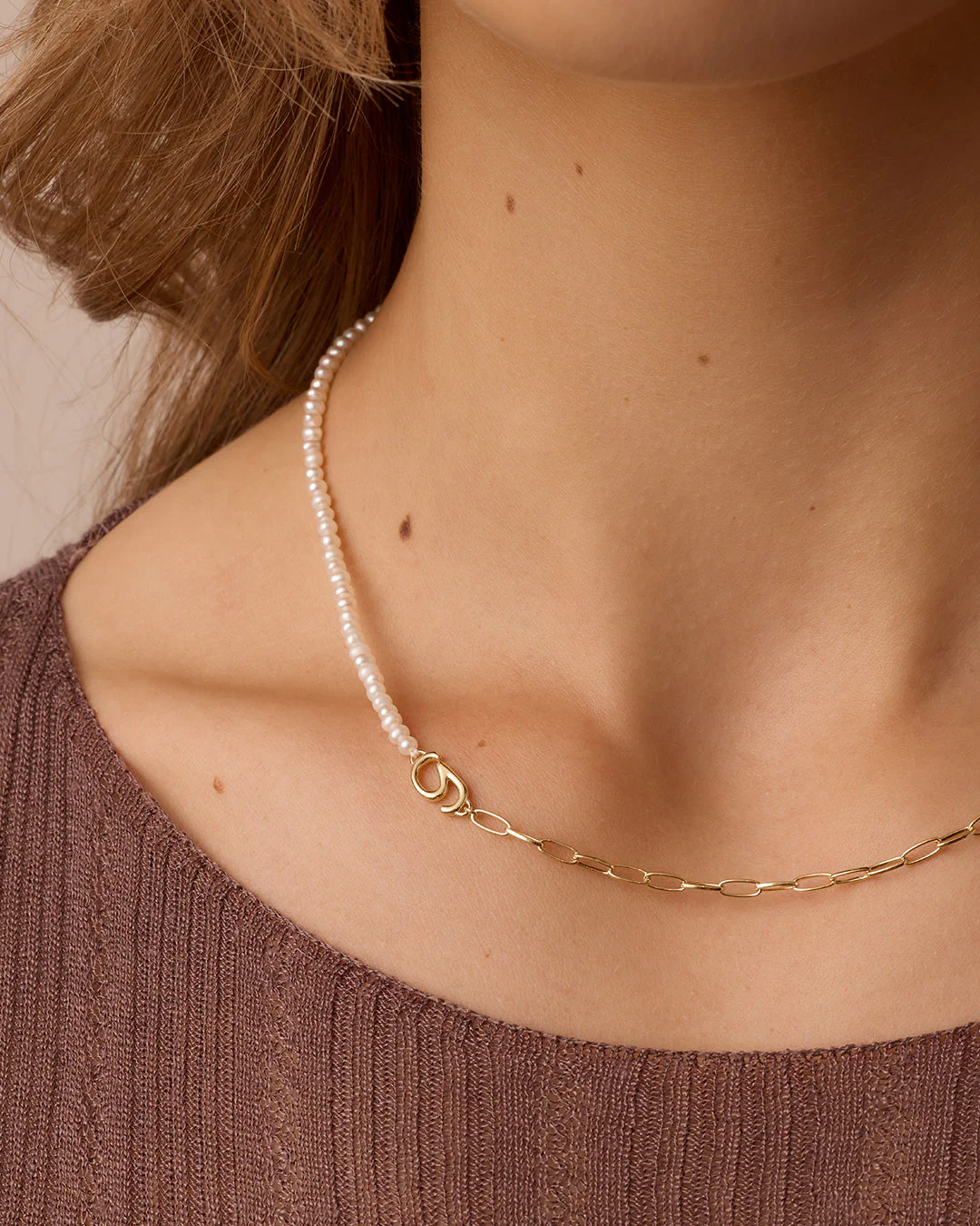 Lou Pearl Alphabet Necklace - Image 26