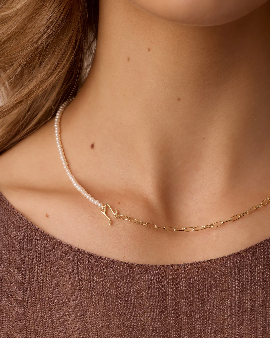 Lou Pearl Alphabet Necklace - Image 54