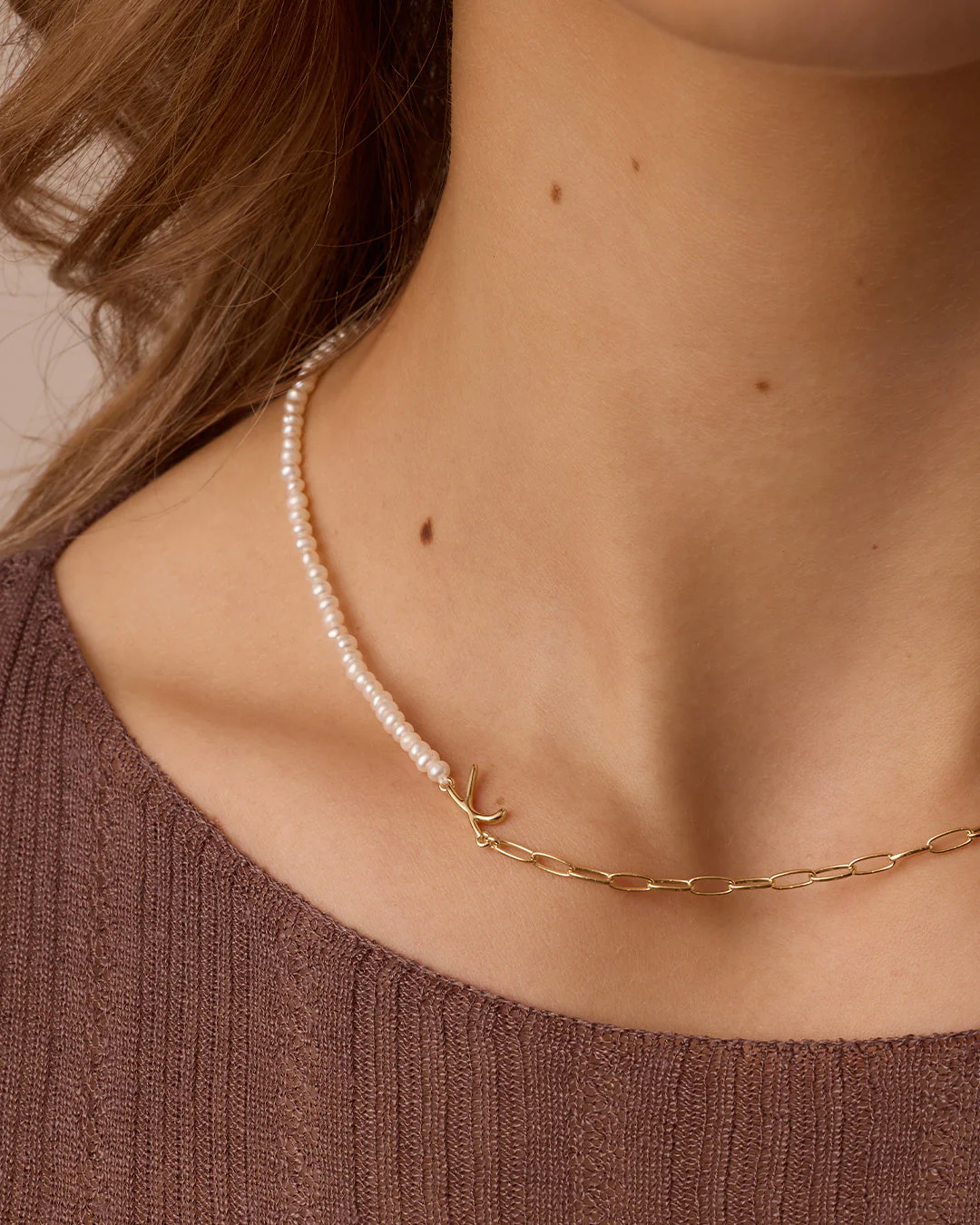 Lou Pearl Alphabet Necklace - Image 94