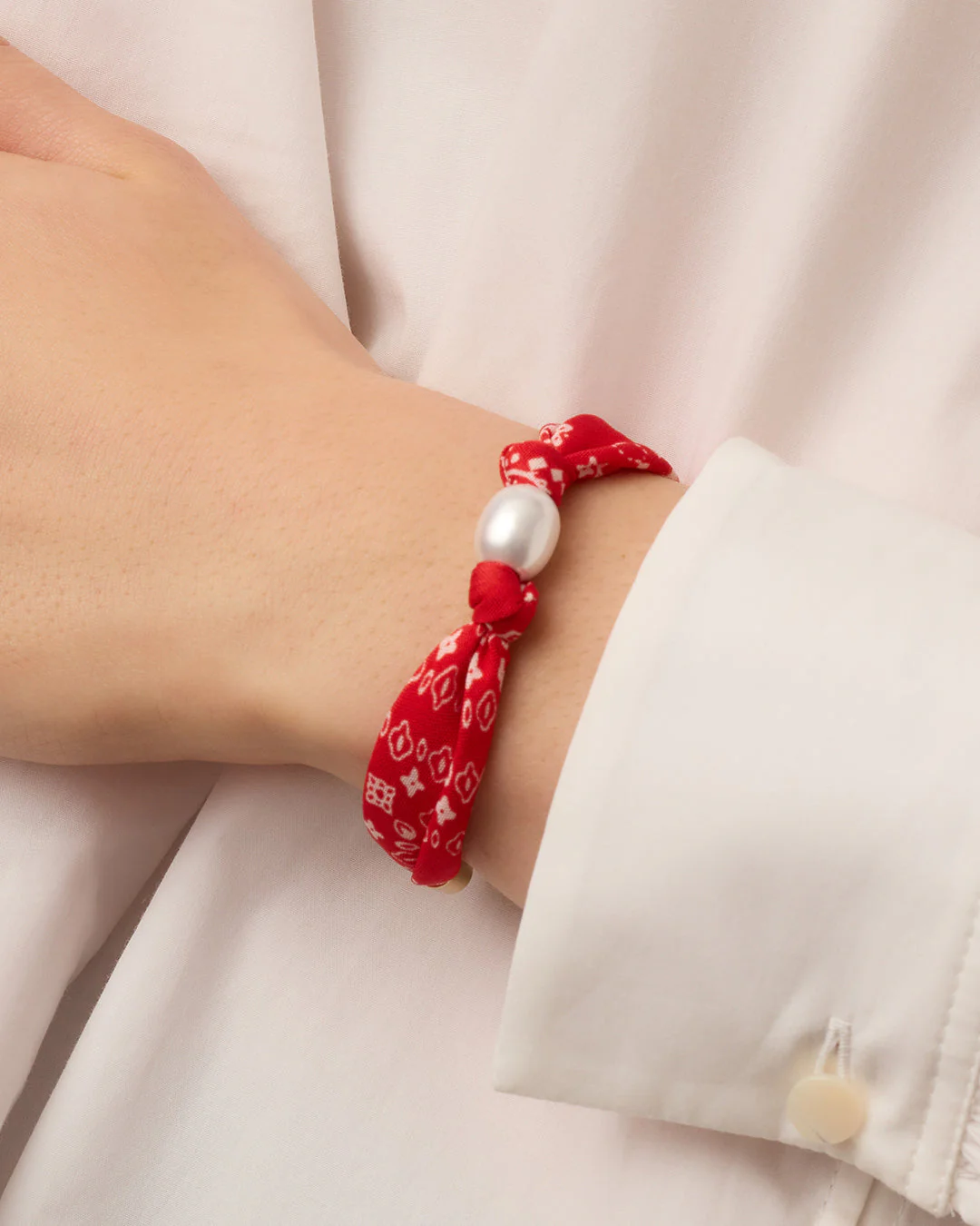 Paisley Bandana Pearl Bracelet - Image 6