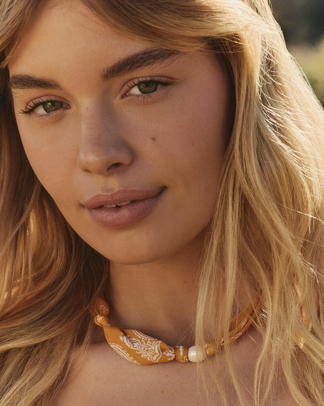 Paisley Bandana Pearl Necklace - Image 7