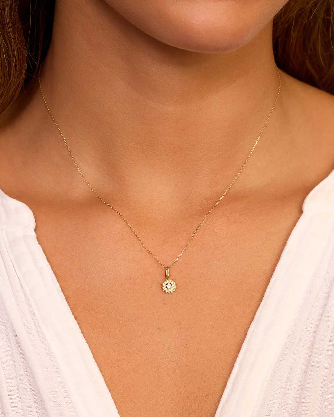 Sun Birthstone Charm Necklace - Image 29